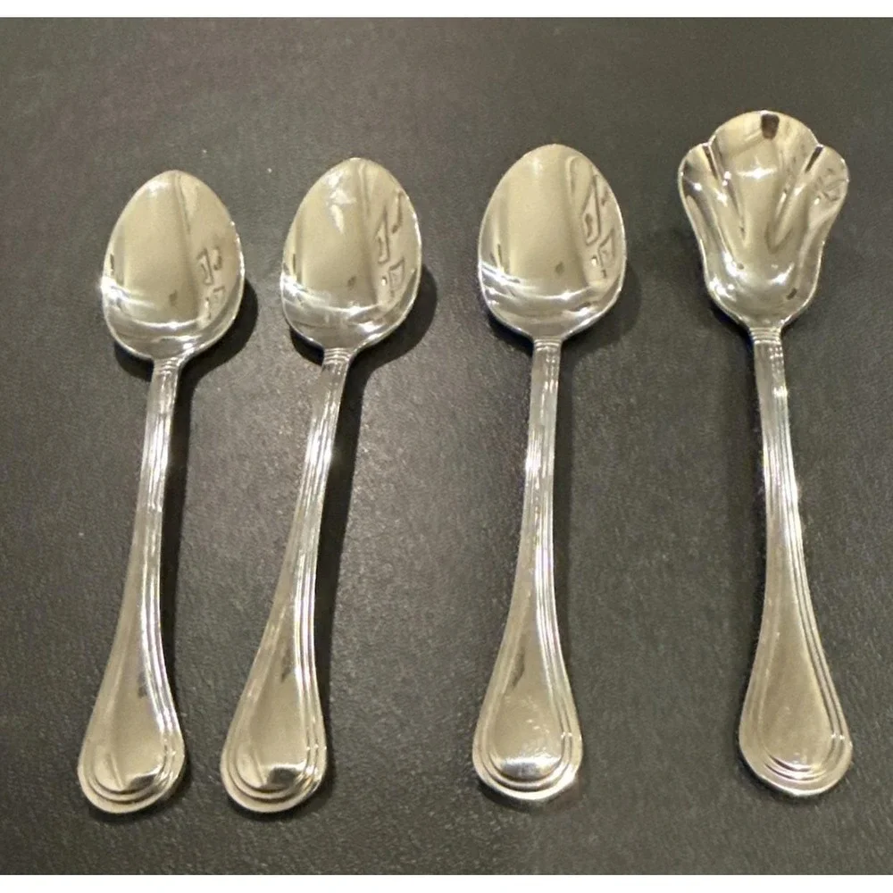 Pfaltzgraff Sturbridge 3 Teaspoons 1 Sugar Spoon Stainless Steel Flatware‎